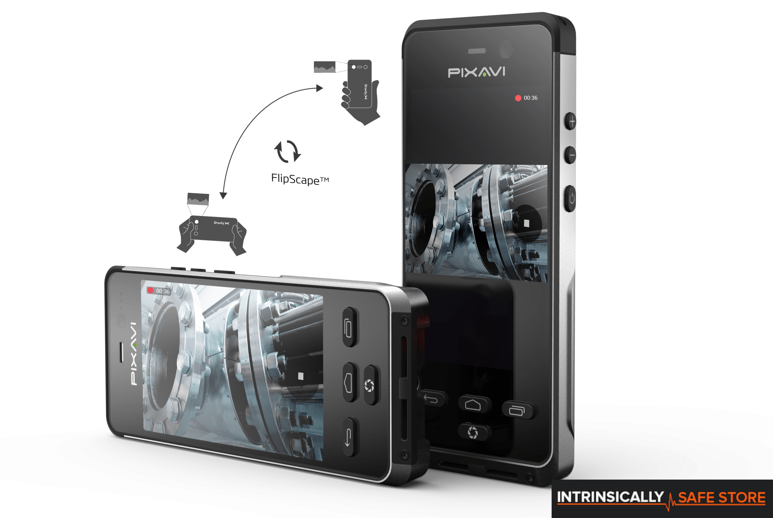 Intrinsically Safe Digital Camera Bartec Gravity x flip mode showign flip action