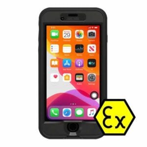 Front view of the Xciel iPad 10.9″ 10th Gen case – intrinsically safe, ATEX Zone 2 and C1D2 certified