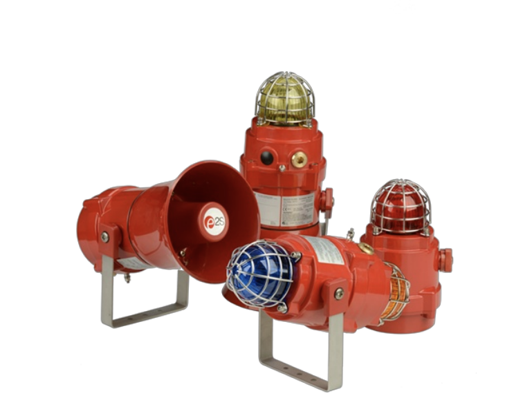 E2S BExCS110-L2-R Explosion Proof Alarm Horn & LED Beacon – ATEX Zone 1 - Image 2
