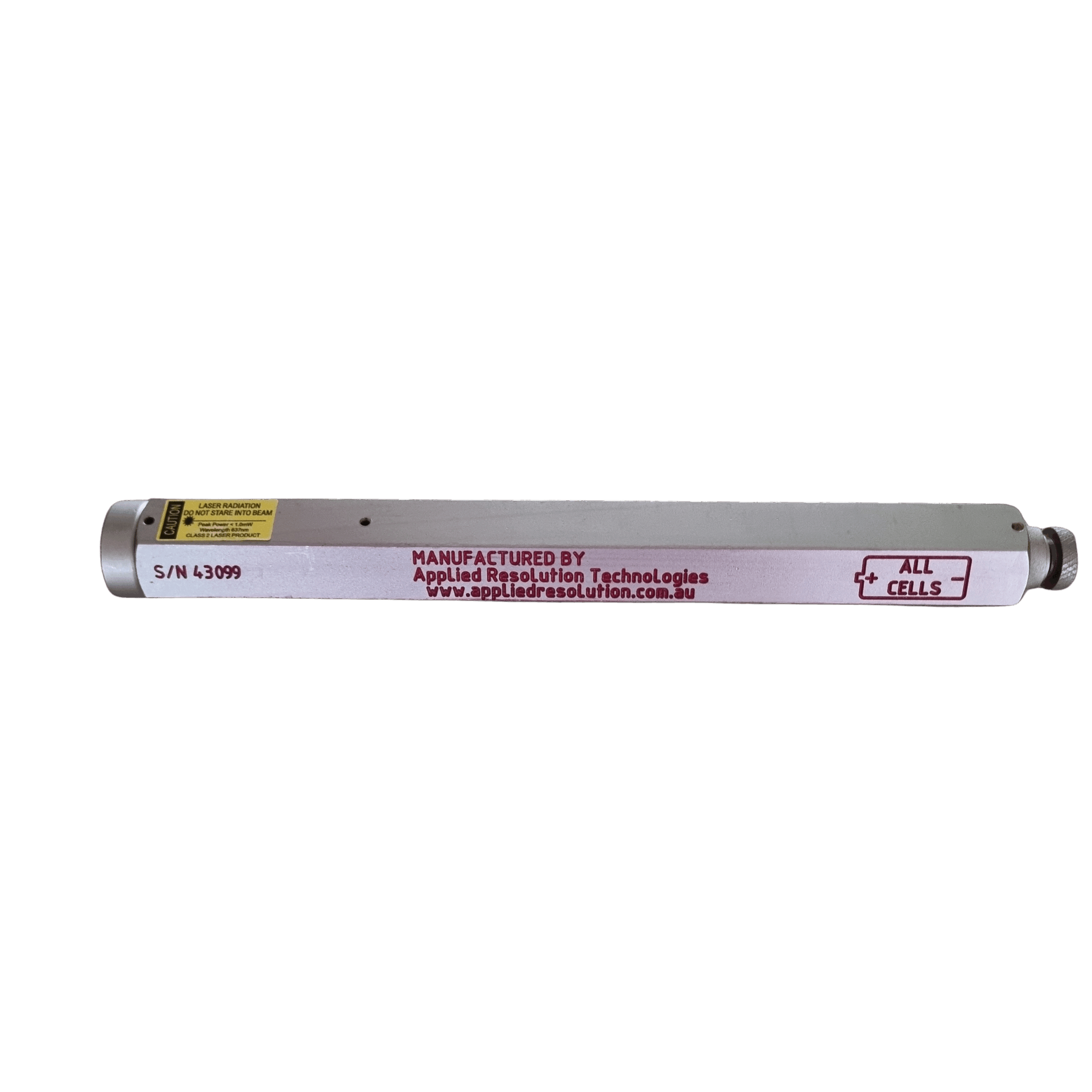 SLX-635S Intrinsically Safe Red Laser IECEx Certified for Mining, Oil & Gas, and Industrial Automation – rugged Class 2 635nm beam with 120m range and AA battery power.
