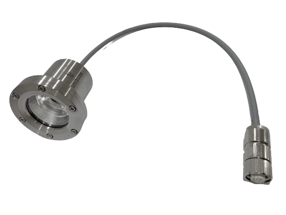 Intrinsically safe LED floodlight for ATEX Zone 0, delivering 200 lumens with stainless steel housing, ideal for illuminating explosive gas areas in industrial zones