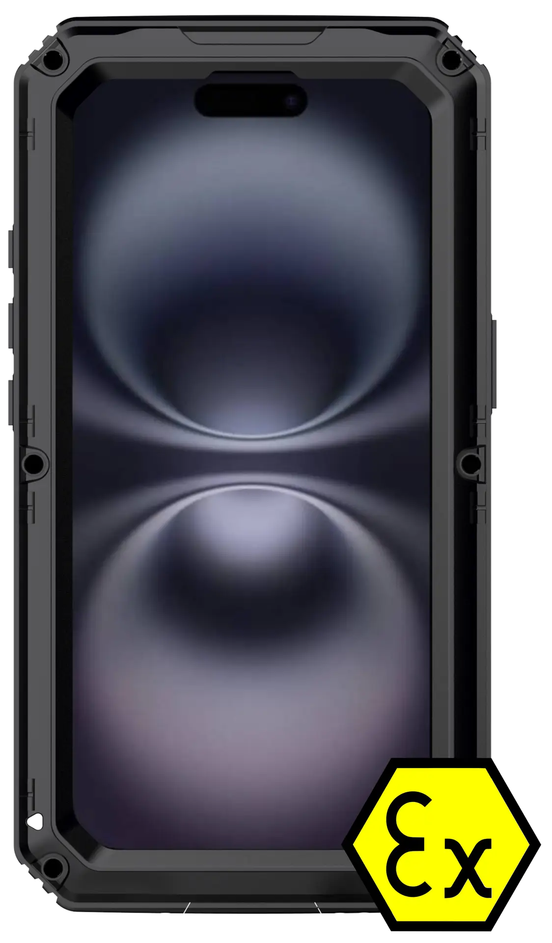 ATEX iPhone 16 Pro Max Explosion Proof Smartphone Zone 2/22 – Intrinsically Safe Apple iPhone available in 128GB, 256GB, 512GB, and 1TB for hazardous area use in oil & gas and industrial sectors