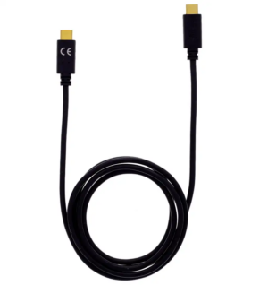 A black, straight USB-C to USB-C charging cable designed for the Pepperl+Fuchs Smart-Ex 03 and 203 series. The cable is approved for use in non-explosion hazardous areas.