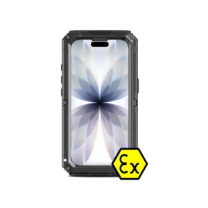 ATEX iPhone 17 Pro Zone 2/22 intrinsically safe smartphone with rugged explosion-proof enclosure for hazardous oil and gas environments