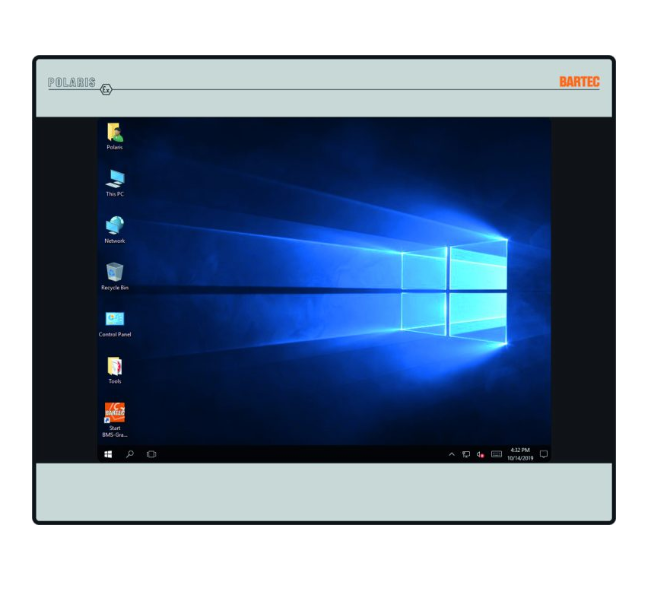 BARTEC POLARIS 15-inch intrinsically safe panel PC HMI running Windows for Zone 1 hazardous areas