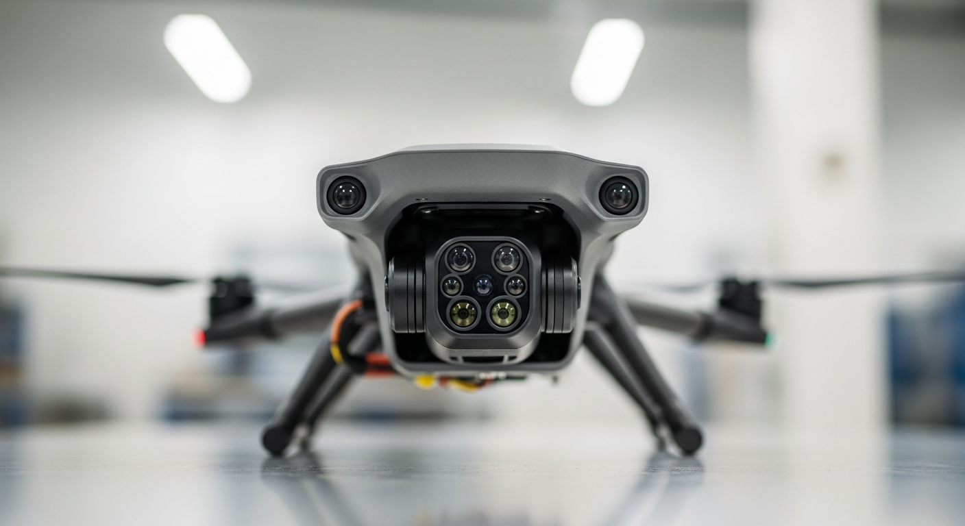 A certified intrinsically safe drone used for industrial inspection