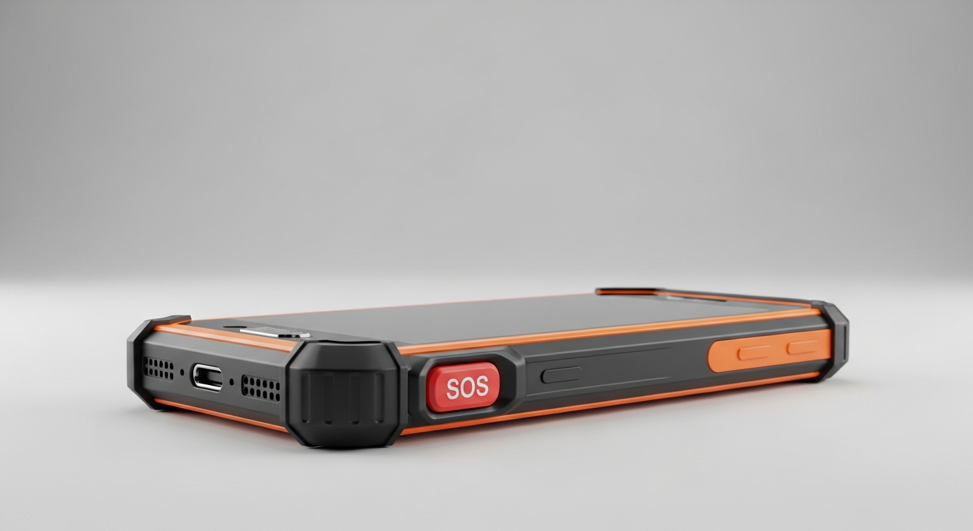 A rugged intrinsically safe lone worker device with an SOS button for hazardous area safety.