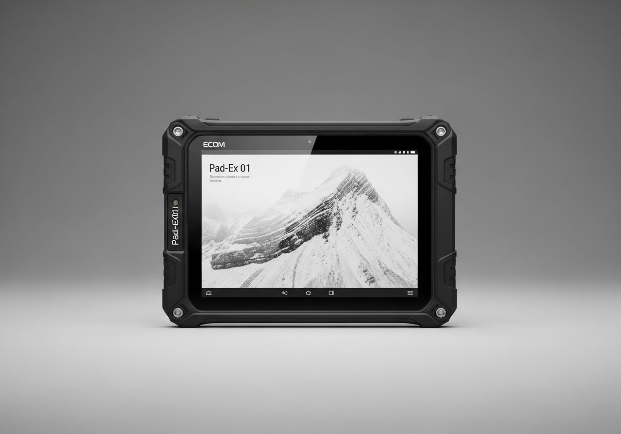 Ecom Pad-Ex 01 DZ2 intrinsically safe Windows 11 tablet certified ATEX Zone 2