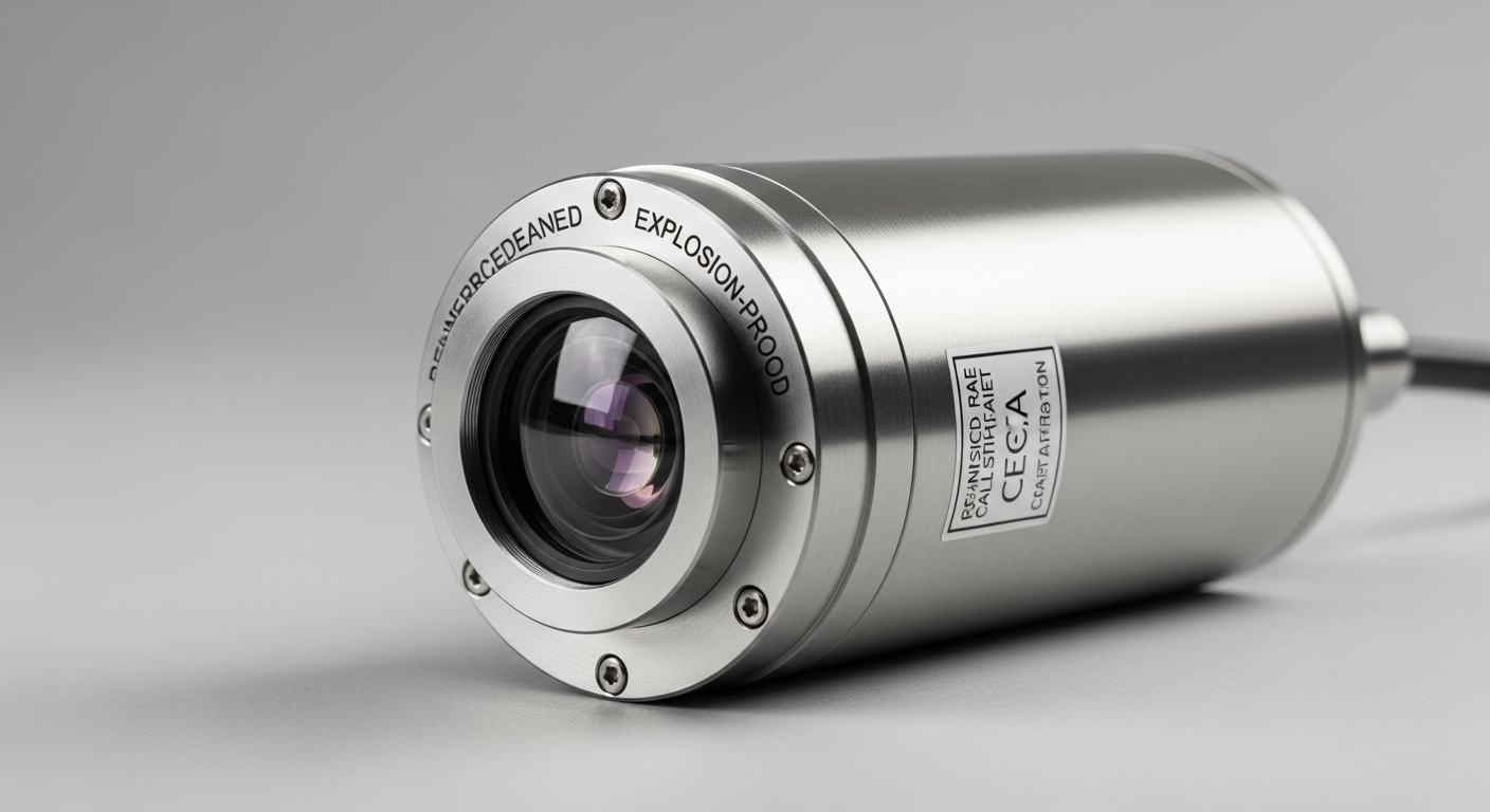 A durable explosion proof PTZ camera designed for marine environments