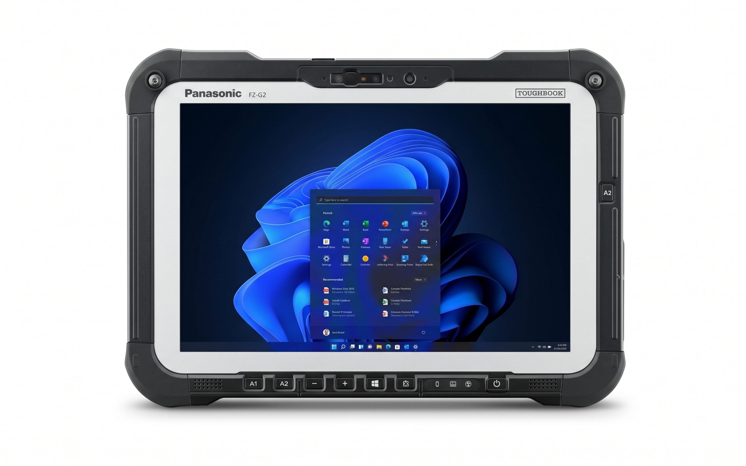 Panasonic TOUGHBOOK FZ-G2 fully rugged tablet centered against a clean white background.