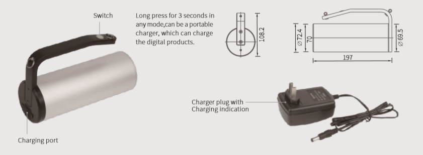 Explosion Proof LED Portable Energy Storage and Searchlight Epower EP7001-15W gal 2
