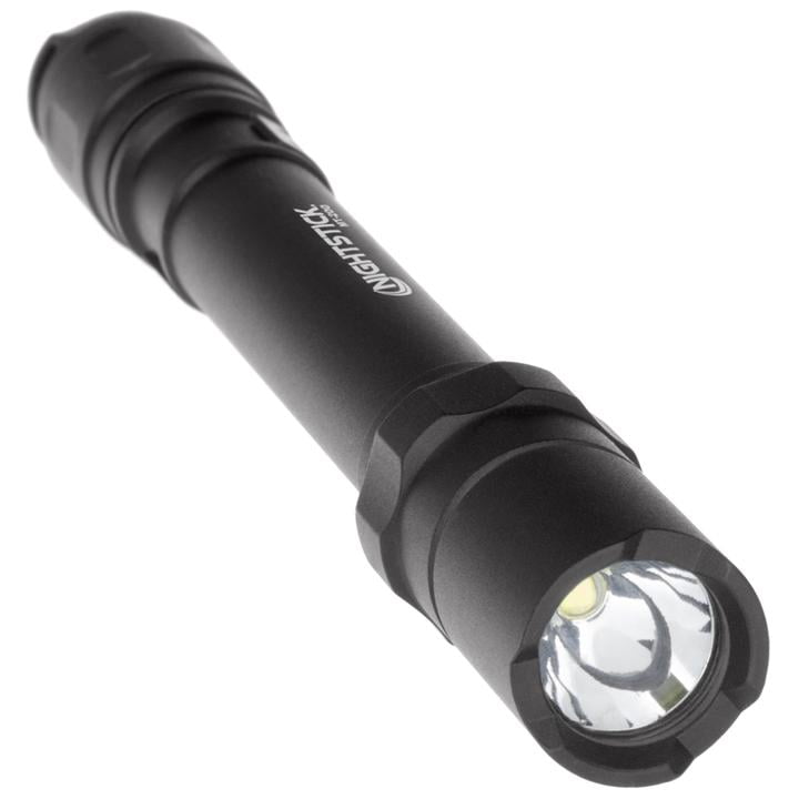 Intrinsically Safe Aluminum Mini-TAC Pro Flashlight - Black - 2 AAA Batteries Nightstick MT-200_DownTheBore_720x