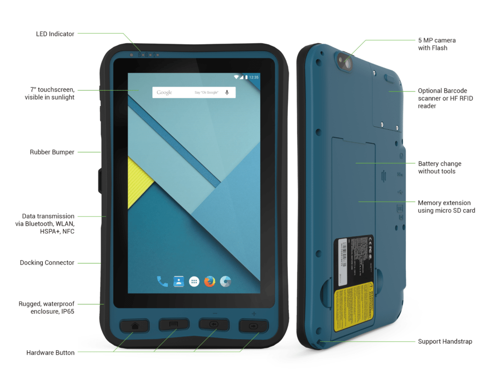 Lumen X7 Tablet Bartec Specifications