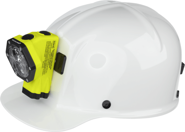 Intrinsically Safe Rechargeable Cap Lamp (Light & Battery Only) XPR-5560GLB OnWhiteHardHat2