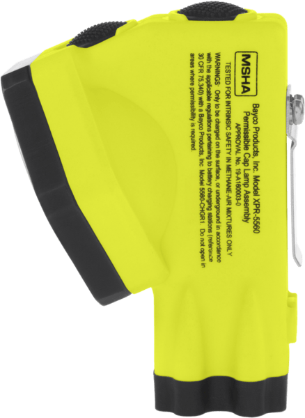 Intrinsically Safe Rechargeable Cap Lamp (Light & Battery Only) XPR-5560GLB StraightOnLeft
