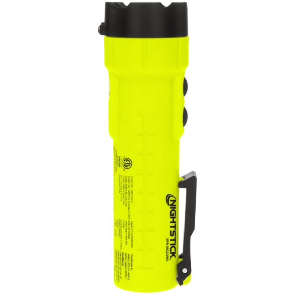 Intrinsically Safe Rechargeable Dual-Light Flashlight wDual Magnets StraightOnLeft