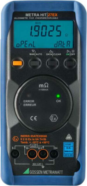 Intrinsically Safe METRAHIT 27EX: A Milliohmmeter for Hazardous Environments