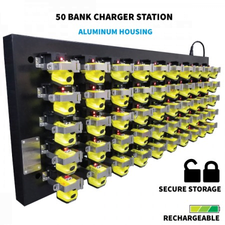 Nightstick Cap Lamp 50 Bank Charging Station Main Image