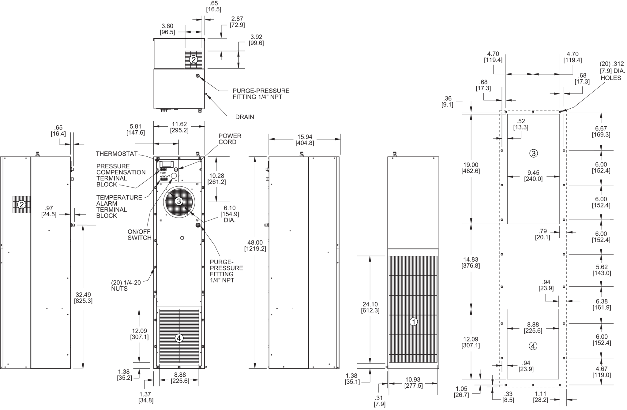 Intrinsically-Safe-Air-Conditioner-Kooltronic-HL48LV-Series-Schematic-Drawing