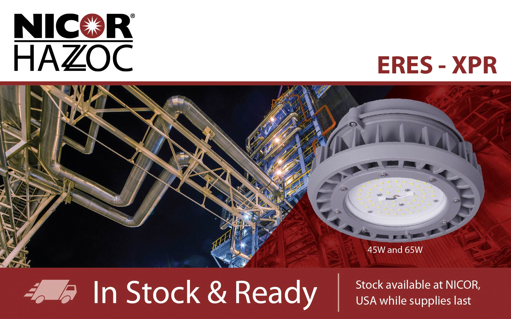 Intrinsically-Safe-LED-Area-Light-65-Watt-NICOR-XPR1B065U50GRP-Eres-Pendant-Mount-XPR-Eres-Banner.png