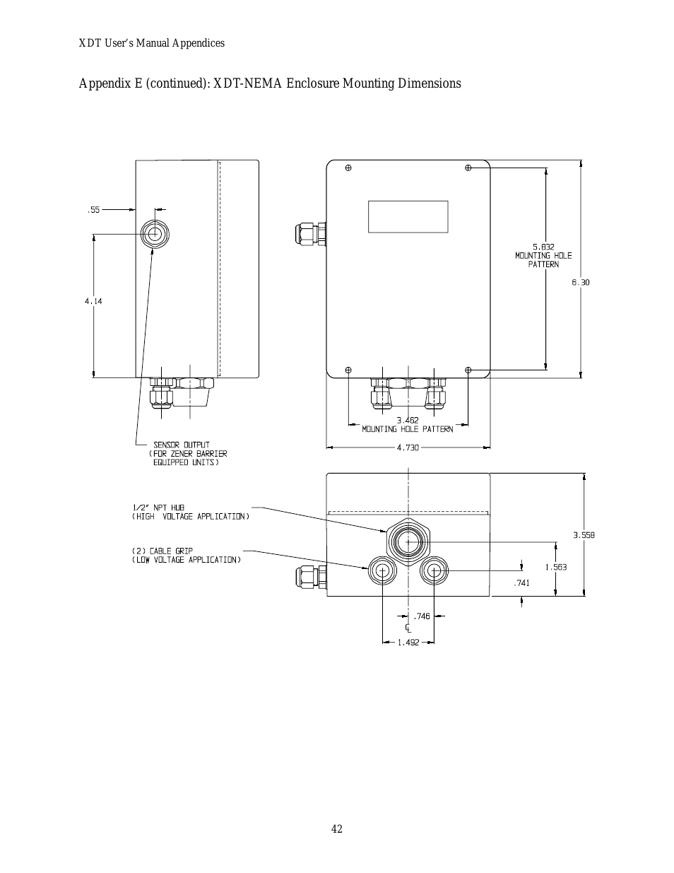 Intrinsically-Safe-Portable-Dewpoint-Transmitter-COSA-Xentaur-XDT-NEMA-dimensions