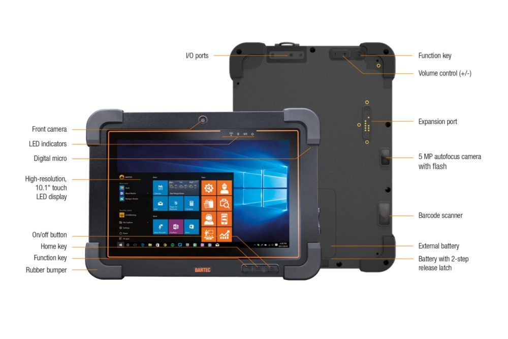 Intrinsically Safe Tablet Agile X IS Bartec Knowing the Functions