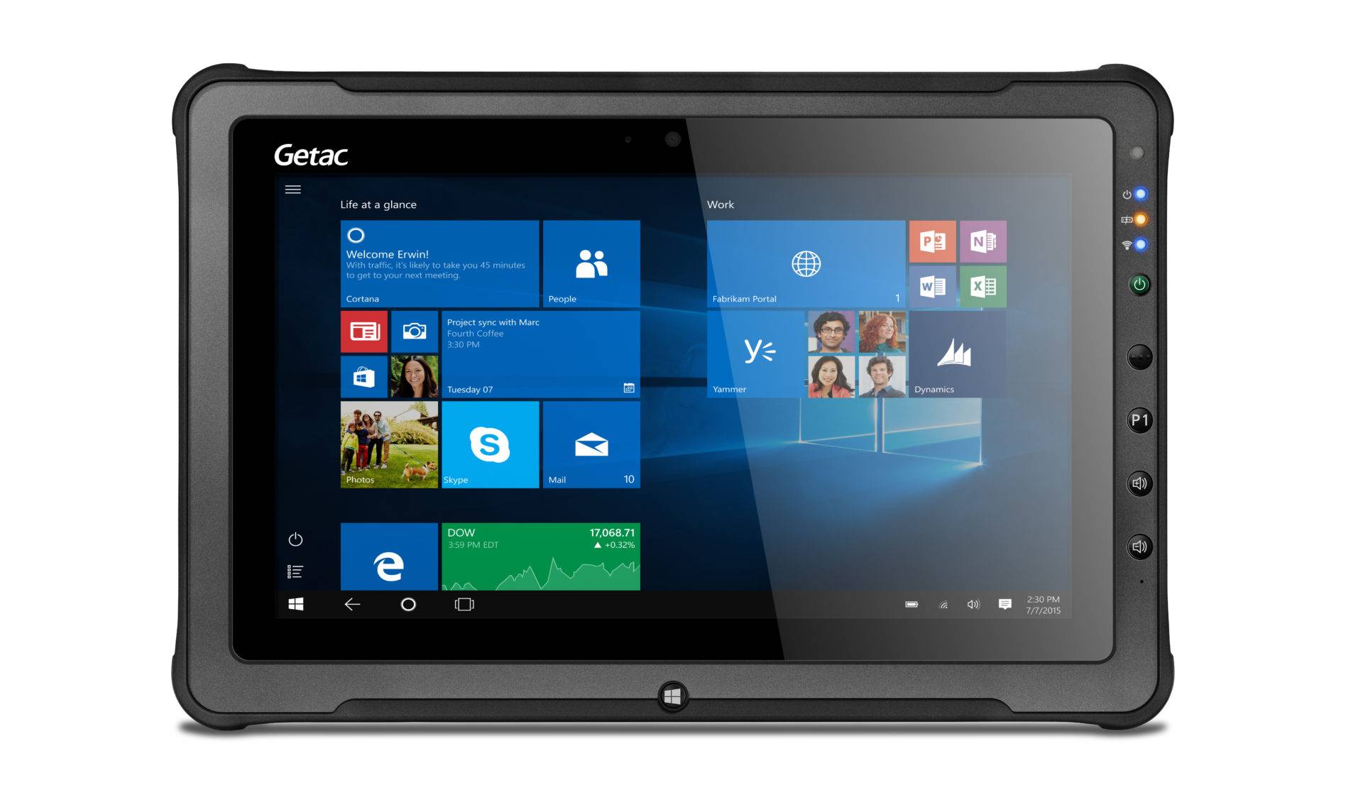 Intrinsically Safe Tablet Getac F110 Front