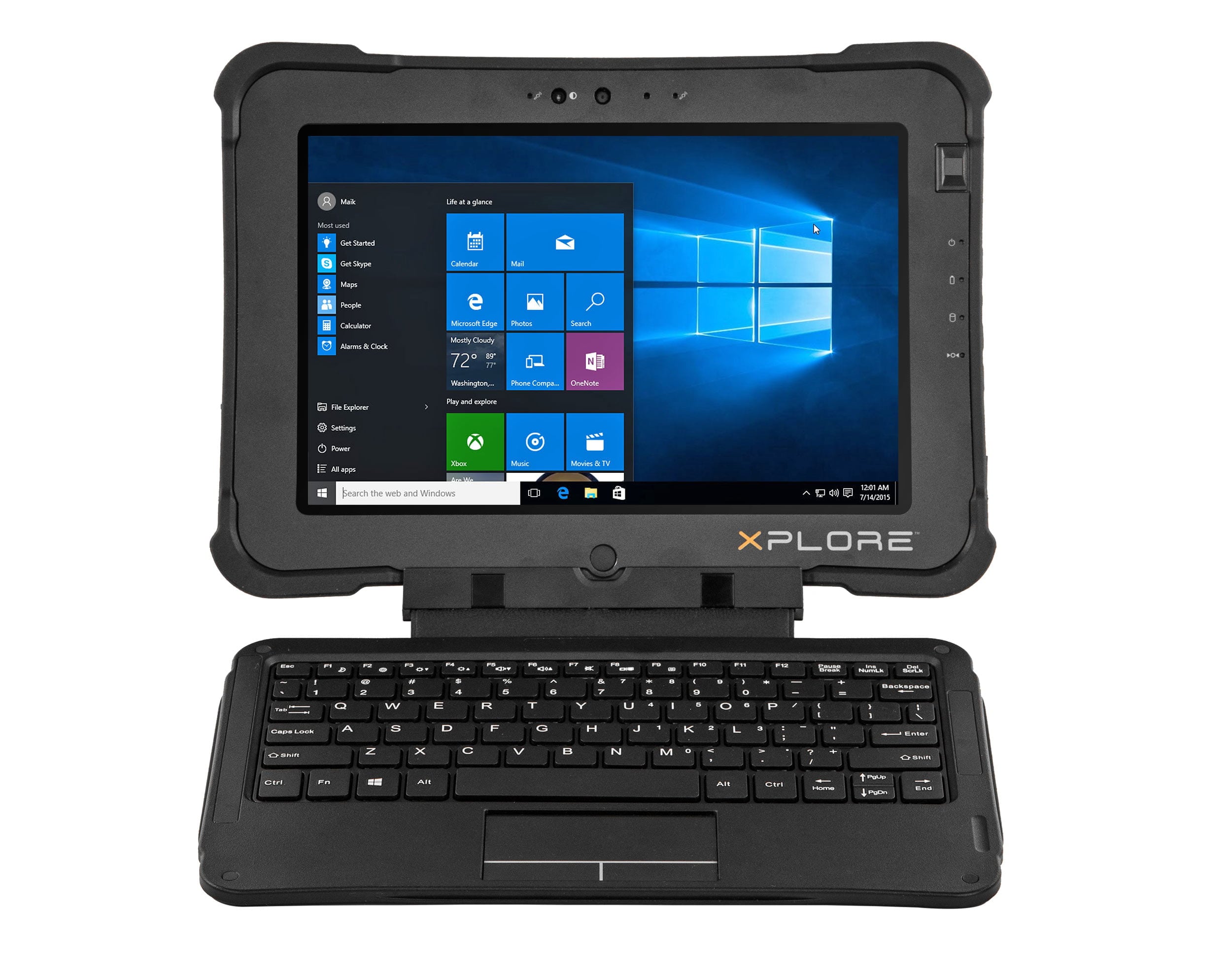 Intrinsically Safe Tablet Xplore XBOOK L10 Front Page
