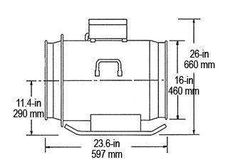 Intrinsically Safe Ventilator COPPUS TA16 Dimensions